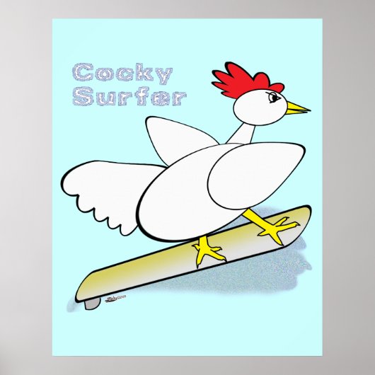 Cocky Surfer Poster (Voorkant)