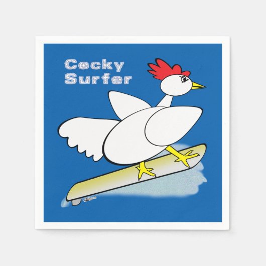 Cocky Surfer Servet (Voorkant)