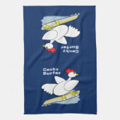 Cocky Surfer Theedoek (Verticaal)