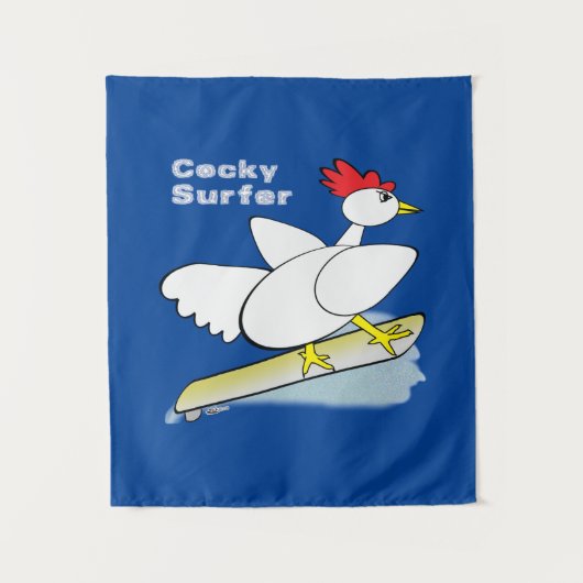 Cocky Surfer Wandkleed (Voorkant)