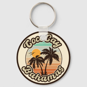 Coco Cay Bahamas Retro Sunset Souvenirs 60s Sleutelhanger
