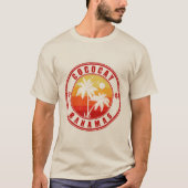 Coco Cay Bahamas Retro Sunset Souvenirs 60s T-shirt (Voorkant)