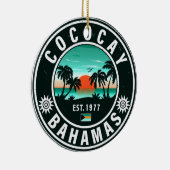 Coco Cay Island Bahamas  Souvenirs 80's Keramisch Ornament (Rechts)