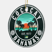 Coco Cay Island Bahamas  Souvenirs 80's Keramisch Ornament (Links)