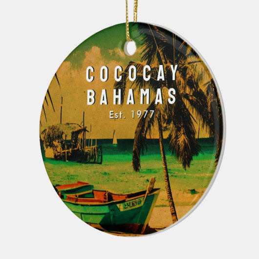 Coco Cay Island Bahamas  Souvenirs 80's Keramisch Ornament (Links)