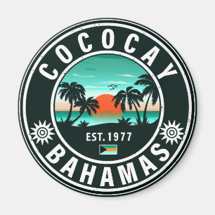 Coco Cay Island Bahamas  Souvenirs 80's Magneet
