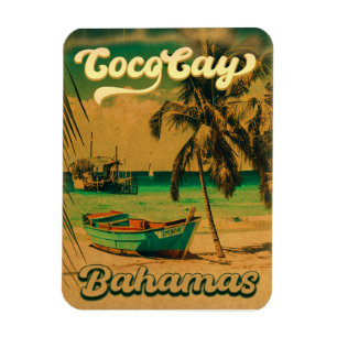 Coco Cay Island Bahamas  Souvenirs 80's Magneet