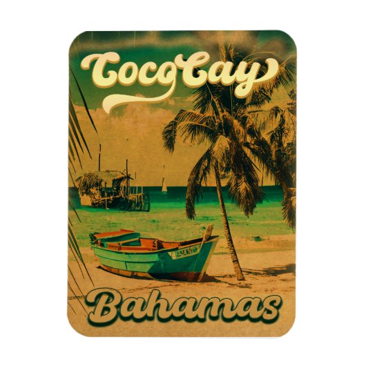 Coco Cay Island Bahamas  Souvenirs 80's Magneet (Verticaal)
