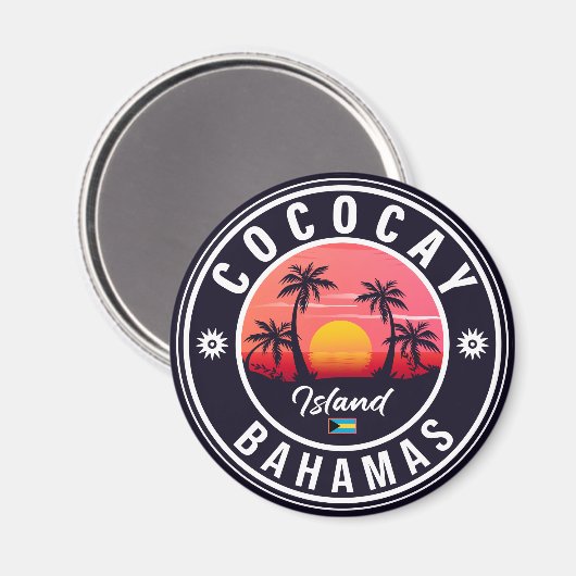 Coco Cay Island Bahamas  Souvenirs 80's Magneet (Voorkant / Achterkant)