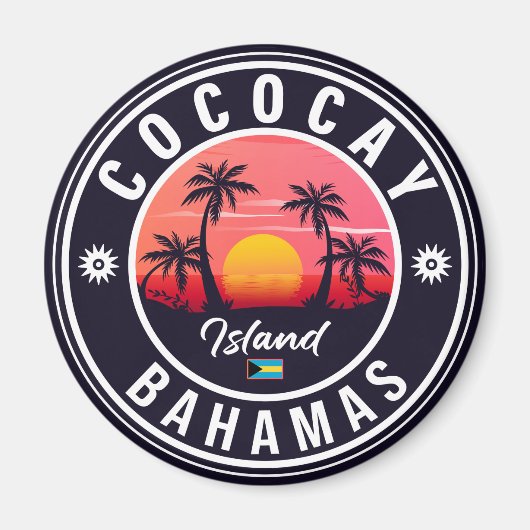 Coco Cay Island Bahamas  Souvenirs 80's Magneet (Voorkant)