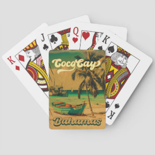Coco Cay Island Bahamas Souvenirs 80's Pokerkaarten