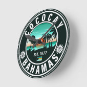Coco Cay Island Bahamas Souvenirs 80's Ronde Klok (Hoek)