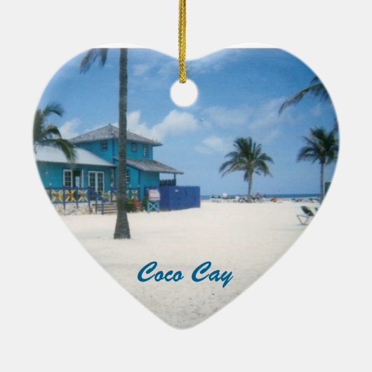 Coco Cay Keramisch Ornament (Achterkant)