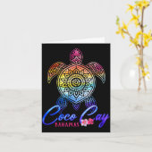 Coco cay tie-dye zeeschildpad kaart (Gele Bloem)