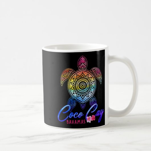 Coco cay tie dye zeeschildpad koffiemok (Rechts)