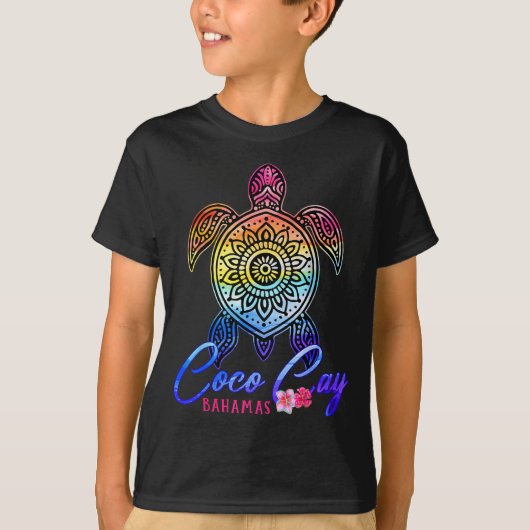 Coco cay tie-dye zeeschildpad  t-shirt (Voorkant)