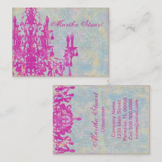 Coco Chandelier 2 - Visitekaartjes MET VERANDERING (Voorkant / Achterkant)