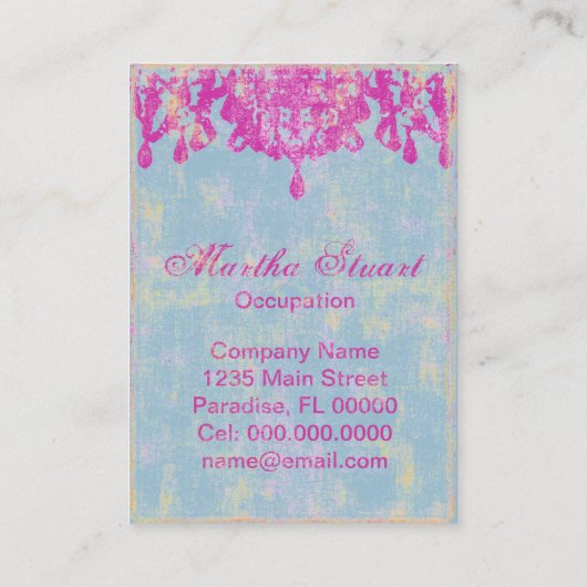 Coco Chandelier 2 - Visitekaartjes MET VERANDERING (Achterkant)