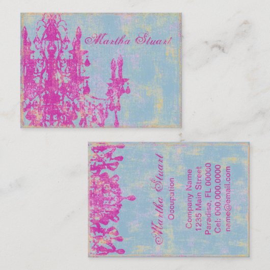 Coco Chandelier 2 - Visitekaartjes MET VERANDERING (Voorkant / Achterkant)