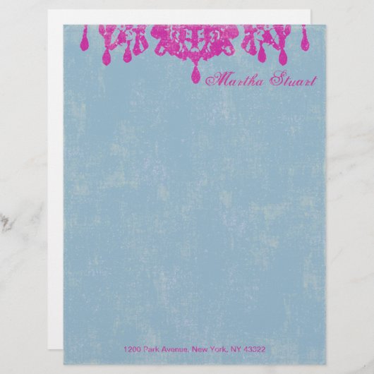 Coco Chandelier CHANGE COLOR ~ Letterhead Gepersonaliseerd Briefhoofd (Voorkant / Achterkant)