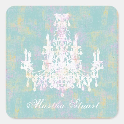 Coco Chandelier CHANGE COLOR ~ Square Stickers (Voorkant)