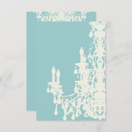 Coco Chandelier ~ CHANGE COLOR Uitnodiging (Voorkant / Achterkant)