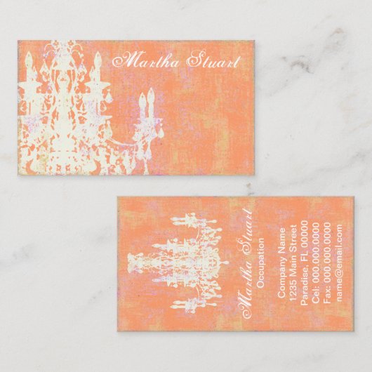 Coco Chandelier - CHANGE COLOR / Visitekaartje (Voorkant / Achterkant)