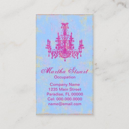 Coco Chandelier ~ CHANGE COLOR Visitekaartjes (Achterkant)
