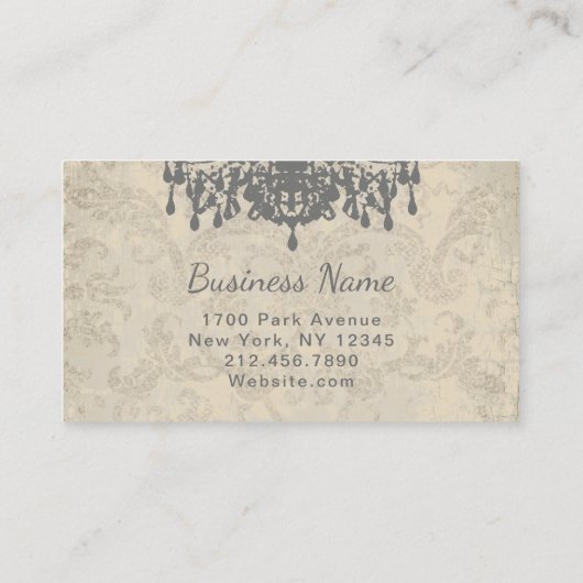 Coco Chandelier - CHANGE COLOR Visitekaartjes (Achterkant)