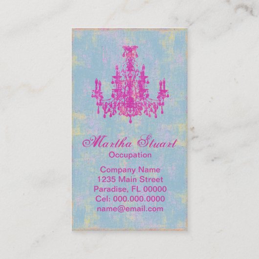 Coco Chandelier ~ CHANGE COLOR Visitekaartjes (Achterkant)