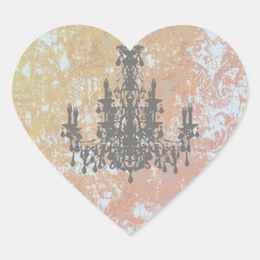 Coco Chandelier - CHANGE COLOR / VORM / GROOTTE Hart Sticker (Voorkant)