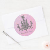 Coco Chandelier - CHANGE COLOR / VORM / GROOTTE Ronde Sticker (Envelop)