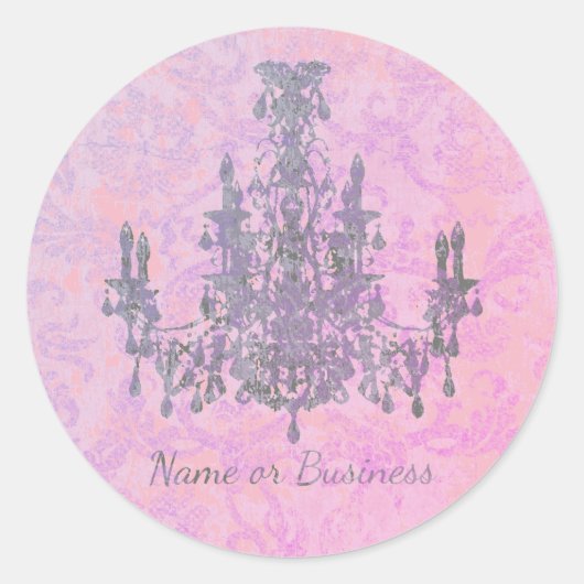 Coco Chandelier - CHANGE COLOR / VORM / GROOTTE Ronde Sticker (Voorkant)