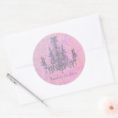 Coco Chandelier - CHANGE COLOR / VORM / GROOTTE Ronde Sticker (Envelop)