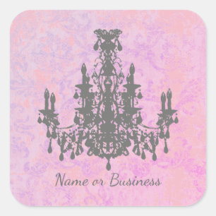 Coco Chandelier - CHANGE COLOR / VORM / GROOTTE Vierkante Sticker