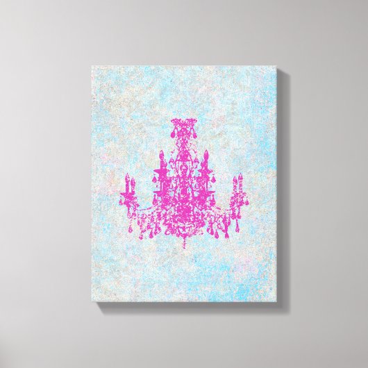 Coco Chandelier CHANGE COLOR ~ Wrapped Canvas 75 i (Voorkant)