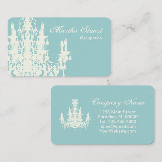 Coco Chandelier COLOR, SHAPE & PAPER OPTIES - Visitekaartje (Voorkant / Achterkant)