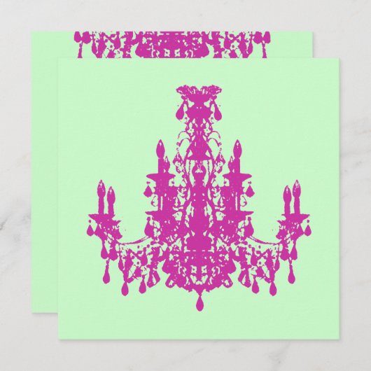 Coco Chandelier ~ Uitnodiging (Voorkant / Achterkant)