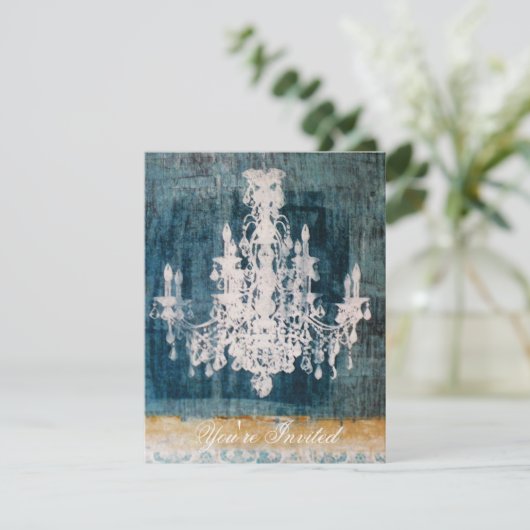 Coco Chandelier ~ Uitnodiging (Staand voorkant)