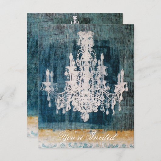 Coco Chandelier ~ Uitnodiging (Voorkant / Achterkant)