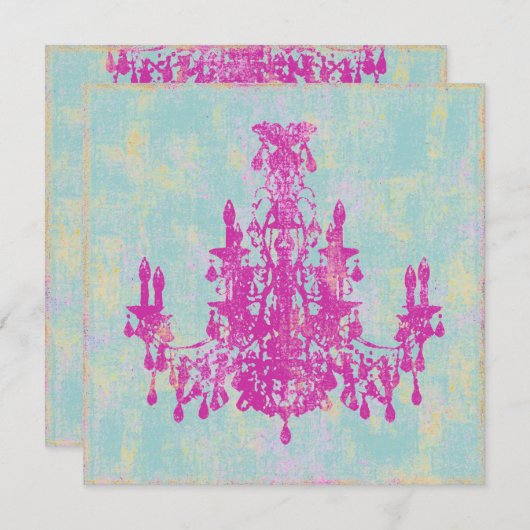 Coco Chandelier ~ Uitnodiging (Voorkant / Achterkant)