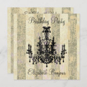 Coco Chandelier ~ Uitnodiging (Voorkant / Achterkant)