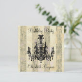 Coco Chandelier ~ Uitnodiging (Staand voorkant)