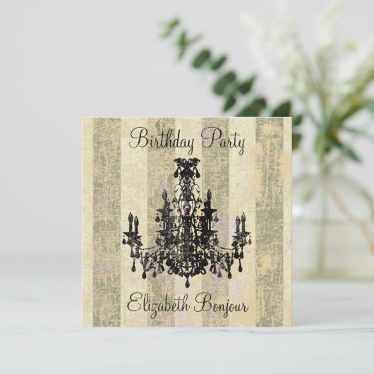 Coco Chandelier ~ Uitnodiging (Staand voorkant)