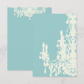 Coco Chandelier ~ VERANDER DE KLEUR Uitnodiging (Voorkant / Achterkant)