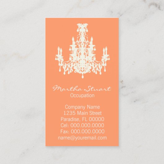 Coco Chandelier ~ Visitekaartje (Achterkant)