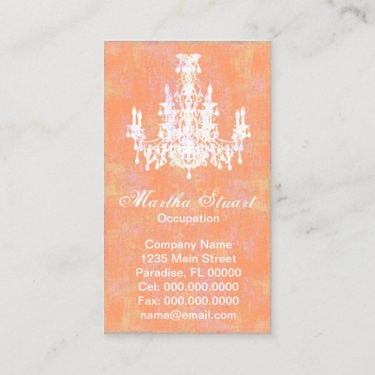 Coco Chandelier ~ Visitekaartje (Achterkant)