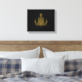 Coco Chandelier ~ Wrapped Canvas 75-inch dik Afdruk (Insitu (Slaapkamer))