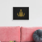 Coco Chandelier ~ Wrapped Canvas 75-inch dik Afdruk (Insitu (Woonkamer))