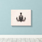 Coco Chandelier ~ Wrapped Canvas 75-inch dik Afdruk (Insitu (Houten vloer))
